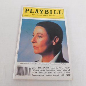Playbill National Theatre Magazine December 1991 Jane Alexander Moscow Circus